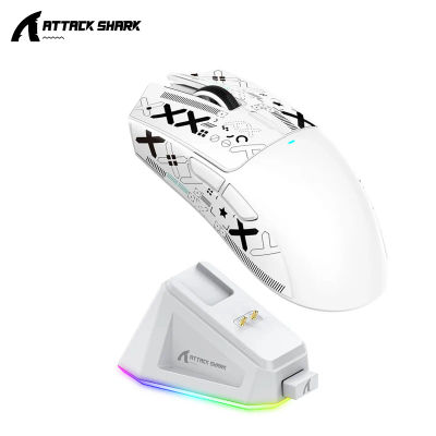 Attack Shark X11 Mouse PAW3311 Cargador de acoplamiento RGB magnético macro inalámbrico de 1K Hz para juegos