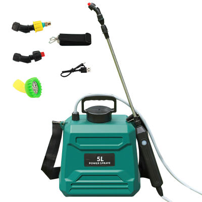 Pulverizador Eléctrico de Jardín de 5L y 8L, Pulverizador de Hombro a Batería Recargable por USB, Pulverizador Automático para Riego de Plantas, Pulverizador para Control de Malezas, Herramienta de