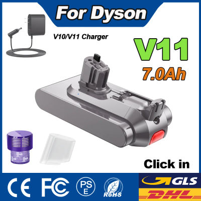 Batería de 25.2V 7.0Ah para aspiradora Dyson V11, compatible con los modelos Fluffy, Absolute, Extra, Total Clean, V11 Animal, tipo Click-in.
