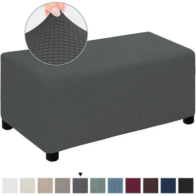 Reposapiés elástico personalizado duradero de Jacquard de 4 tamaños, cubierta otomana, taburete de almacenamiento plegable, Protector de muebles, funda rectangular