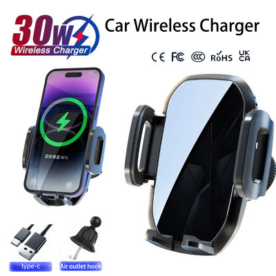 Cargador inalámbrico para coche de 15W 2025 con soporte de gravedad para teléfono móvil, para rejilla de ventilación