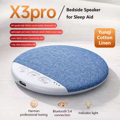 Nuevo Altavoz Inalámbrico para Almohada, Altavoces Bluetooth para Dormir Debajo de la Almohada, Ruido Blanco, Temporizadores de 30/60/90 Minutos, Sonido Estéreo 9D