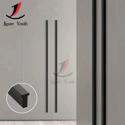 Tiradores de Muebles Largos Negros de 80-1200 mm, Tiradores de Estilo Americano para Armarios de Cocina, Tiradores en Forma de T de Aleación de Aluminio para Gabinetes