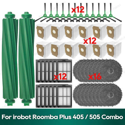 Compatible con irobot Roomba Plus 405 / 505 Combo repuestos accesorios paño de mopa bolsa para el polvo