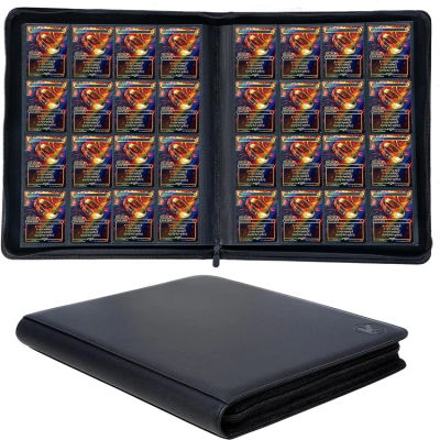 Carpeta grande de 1024 Hold TCG, bolsillo 12/16 con cremallera, resistente al agua para tarjetas mágicas de Pokemon YuGiOh, álbum de colección de tarjetas de juego de Anime