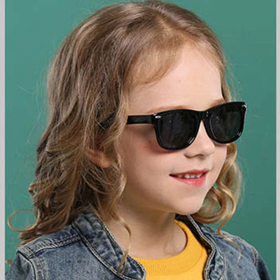 Gafas de sol polarizadas para niños TR90, montura de gel de silicona, gafas de sol cuadradas clásicas para niños y niñas, gafas multicolor para bebés UV400