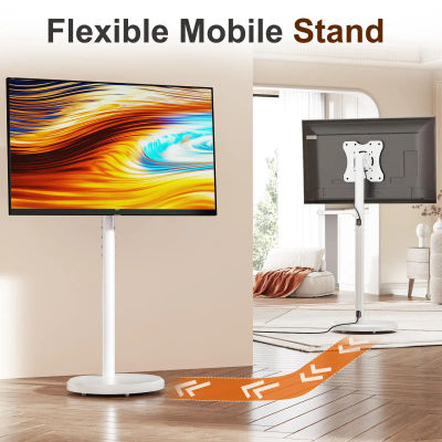 Carro de TV rodante para soporte de TV de 10-42 pulgadas, soporte para ordenador móvil, soporte Vertical para Monitor, colgador de pantalla, soporte de exhibición artístico para suelo