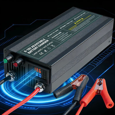 Cargador de Batería Ajustable de 60A (0-15V) - Estación de Carga Rápida para Unidades de Energía de Respaldo LiFePO4