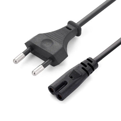 Cable de alimentación europeo de 1,5 m, 2 pines, IEC320 C7, cable de extensión de alimentación para cargador de portátil Dell, impresora Canon Epson, altavoz de radio, PS4, XBOX One S