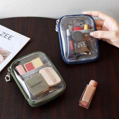 NUEVO Estuche Cosmético Transparente Portátil para Lápiz Labial, Organizador de Cosméticos de Viaje, Estuche para Cable de Carga de Auriculares Bluetooth