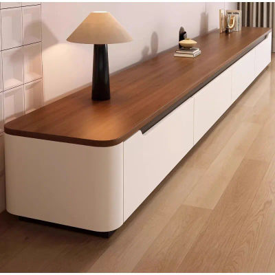Mueble de TV de madera maciza para el hogar, moderno y sencillo, para sala de estar, apartamento pequeño, estilo antiguo mediano, mueble de TV de suelo, mesa de centro