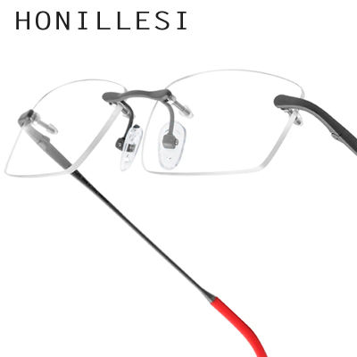 FONEX HONILLESI montura de gafas de titanio para hombre, marca de diseñador, gafas ultraligeras sin montura, gafas deportivas antideslizantes sin marco 7302