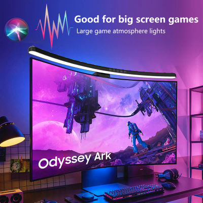 Barra de luz para Monitor de ordenador, luces colgantes con pantalla de ritmo musical RGB, lámpara de escritorio con atenuación, iluminación de mesa para juegos y lectura