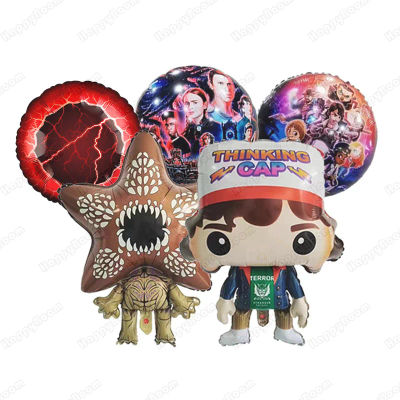 Globo de Aluminio de la Película Stranger Things, Decoración para Fiestas de Cumpleaños Infantiles, Fondo para Baby Shower, Globos de Aire, Juguete, Globo de Halloween