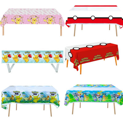 Mantel de Pokémon, decoraciones para fiesta de cumpleaños, vajilla desechable para Baby Shower, cubierta de mesa de Pikachu, recuerdos para niños, suministros para fiestas