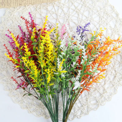 Flor Artificial de plástico de lavanda, planta falsa para boda, hogar, decoración de jardín, ramo de novia, accesorios de fotografía, productos para el hogar
