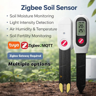 Sensor de Humedad del Suelo Zigbee Tuya Smart Life, Medidor de Fertilidad, Luz, Temperatura y Humedad, Zigbee2MQTT, Monitor de Plantas para Hogar Inteligente