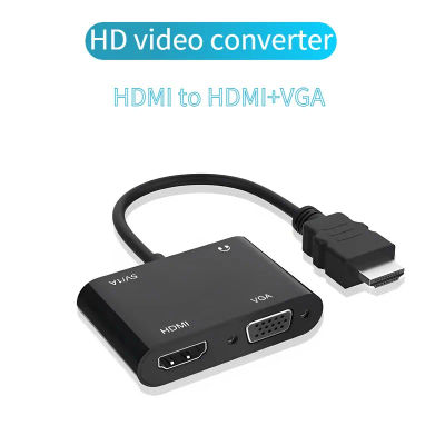 Adaptador VGA compatible con HDMI, divisor 1080P, salida 1 en 2 para ordenadores, ordenadores de escritorio, portátiles, monitores y proyectores