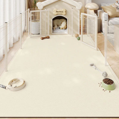 Alfombra para Mascotas de PVC Impermeable y Resistente a la Orina, Alfombra de Cuero de Color Sólido para Perros, Alfombra Grande para Recinto de Mascotas, Alfombra de Cocina Fácil de Limpiar