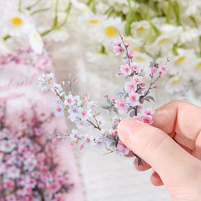 30 unids/pack Vintage plantas flores PET pegatina impermeable para DIY scrapbooking diario álbum de fotos materiales de decoración pegatinas
