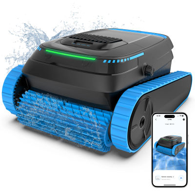 Robot limpiador de piscinas Airrobo CP40 Robot de piscina inalámbrico, limpia el fondo y las paredes de la línea de flotación, aspirador limpiador de piscinas para piscinas enterradas y elevadas, dura