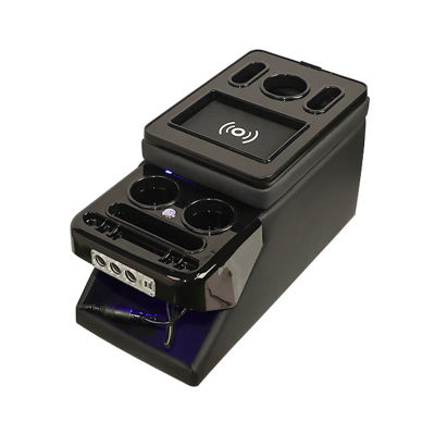 Caja de pasamanos delantero para Toyota Proace Verso, reposabrazos de negocios General, caja central de almacenamiento, cargador USB para apartamento, caja de almacenamiento MPV