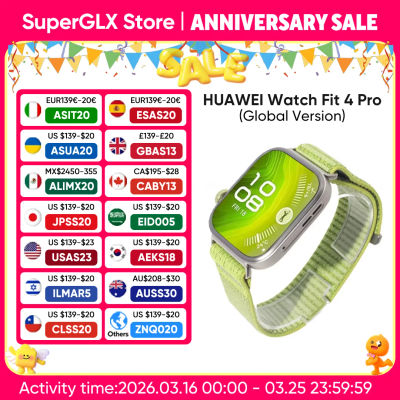 Versión Global HUAWEI WATCH FIT 4 Pro Smartwatch Pantalla AMOLED de 1,82 pulgadas Sensor ECG de cristal de zafiro Compatible con iOS y Android NFC
