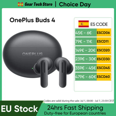 Versión Global OnePlus Buds 4 Auriculares Inalámbricos con Cancelación Activa de Ruido de hasta 55dB Bluetooth 5.4 Auriculares Intrauditivos de Alta Gama