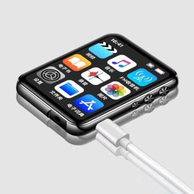 Reproductor MP3 MP4, pantalla completamente táctil, reproductor de música sin pérdidas, Walkman MP4 HiFi Compatible con Bluetooth con altavoz, FM/E-book/grabadora