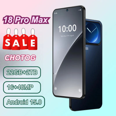 Teléfono Inteligente CHOTOG para 18 Pro Max, Teléfonos Móviles Inteligentes con 22G+2TB, Pantalla Completa HD de 7.3 Pulgadas, Teléfono Celular Económico con Android Desbloqueado, Batería de 7800mAh,