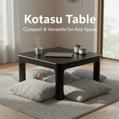 Patas de mesa Kotatsu japonesas, tapa Reversible plegable, muebles de sala de estar en blanco y negro, calentador de pies, mesa de centro baja calentada