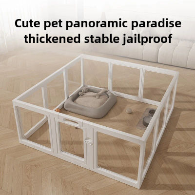 Valla transparente para perros para interiores, jaula grande acrílica para patio trasero, puerta, muebles, parque infantil para perros, suministros antisalpicaduras para mascotas