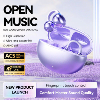 Fone auriculares Bluetooth 5,3 auriculares inalámbricos de conducción ósea Clip oreja música cancelación de ruido llamada HD auriculares deportivos para juegos