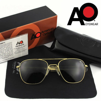 Pilot AO-gafas de sol polarizadas para hombre, lentes militares del ejército americano, de alta calidad