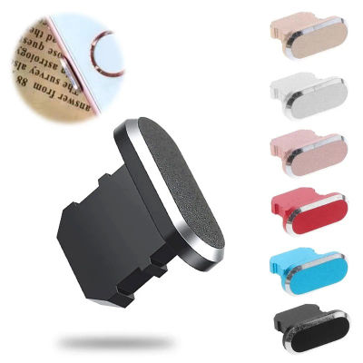 2 uds tapón antipolvo de Metal para IPhone 14 13 12 11 Pro Max XS 8 Plus IPad AirPods Series cubierta de puerto relámpago tapón de base