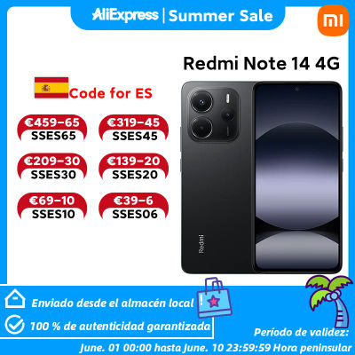 Versión Global Redmi Note 14, Teléfono Inteligente 4G, Cámara IA de 108MP, Batería de 5500mAh, 33W, MediaTek Helio G99-Ultra, 120Hz, Teléfono Celular Xiaomi