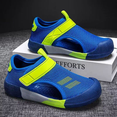Sandalias deportivas transpirables, zapatos informales de verano para niños, sandalias de playa para niños, sandalias ligeras con punta cerrada para bebés y niñas