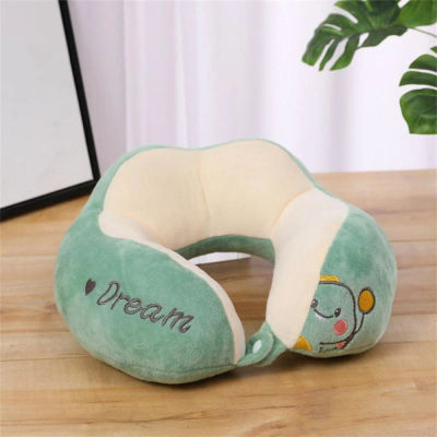 Almohada en forma de U, bonita almohada para reposacabezas, almohada para dormir en el coche, protección del cuello para el hogar, almohada para el cuello lavable desmontable