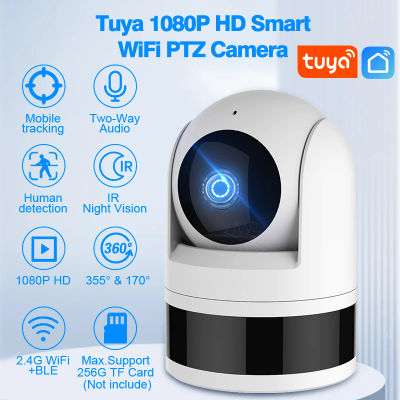 Cámara WiFi Tuya 1080P, cámara de seguridad inteligente para interiores, monitoreo de bebés, seguimiento de movimiento, alarma de sonido, intercomunicador de voz, visión nocturna