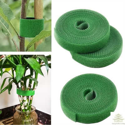 Cinta de nailon de 2M para atar plantas, gancho y lazo ajustables, soporte reutilizable para plantas, cinta de sujeción para accesorios de jardín y hogar