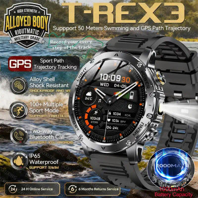 2025 nuevo militar t-rex 3 Ultra 1000mAh batería reloj inteligente IP68 linterna impermeable ritmo cardíaco rastreador deportivo Smartwatch hombres