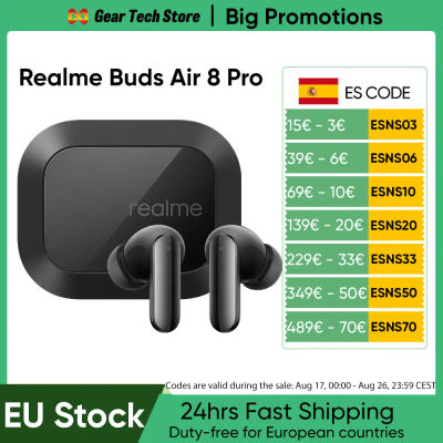 Versión Global realme Buds Air 8 Pro Auriculares Inalámbricos con Cancelación Activa de Ruido de 55dB, Bluetooth 6.1, Batería de 48 Horas