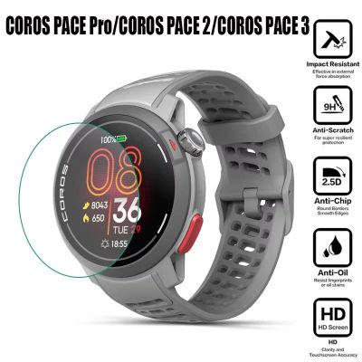 2/5 Uds 2.5D HD vidrio transparente para Coros Pace 2 3 PRO Smartwatch 9H Protector de pantalla de vidrio templado película resistente a los arañazos