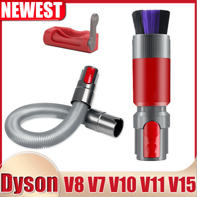 Cepillo suave de eliminación de polvo para aspiradora Dyson V7 V8 V10 V11 V15, piezas de fijación de boquilla de cepillo de autolimpieza