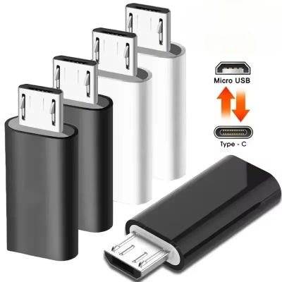 Adaptador Micro USB hembra a tipo C macho, convertidor OTG, conector Micro-B a USB-C, Cable de cargador de teléfono para Samsung, 10-1 Uds.