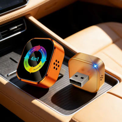 Transmisor Inalámbrico CarPlay 4 en 1 de Respuesta Rápida 2026, Airplay, Mirror Link, WiFi, Bluetooth, Smart Cast, Herramienta Musical para Auto