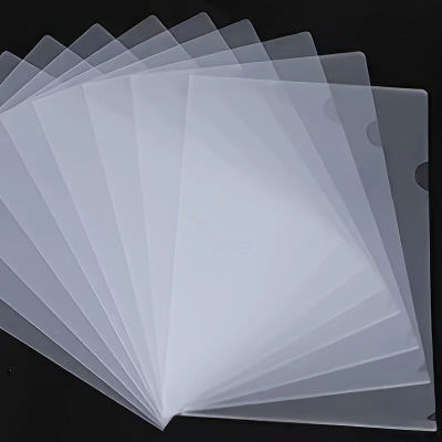 Paquete de 50 carpetas de plástico impermeables en forma de L de PVC, porta documentos A4 y sobres rectangulares para almacenamiento de oficina