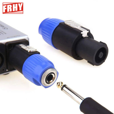 2 uds conector de altavoz de 4 polos a adaptador de conector de Metal hembra de 6,5mm con pestillo de Metal conector de aviación NL4FC macho a 1/4 "TS hembra