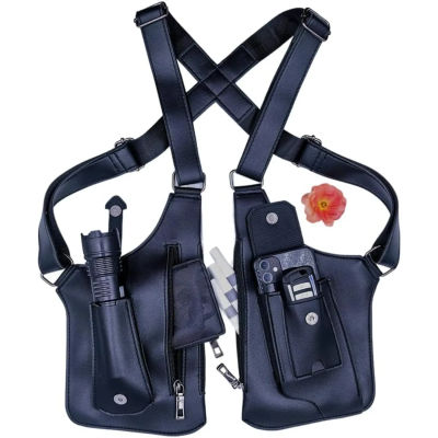 Bolsa antirrobo para las axilas, funda para el hombro oculta, bolsa doble de almacenamiento, bolsillo para billetera para teléfono