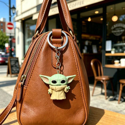 Llavero de Star Wars The Child Grogu Baby Yoda, Colgante de Personaje Adorable para Bolsos, Regalo Ideal para los Fans de Star Wars
